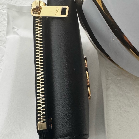 Celine Black Wallet with Gold Accent - Picture 4 of 4